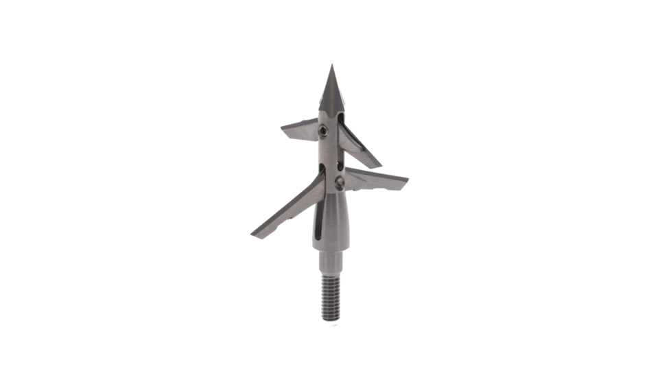 TruGlo Titanium X Mechanical Broadhead, 100 Grain, 4 Blade, 3 pk, Silver, TG3202AV