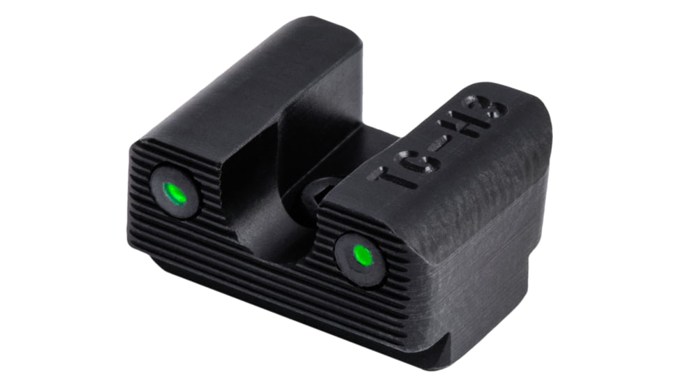 TruGlo Tritium Pro Green Sight Set for Glock 42/43, White Focus Ring, Steel, Black, TG-TG231G1AW
