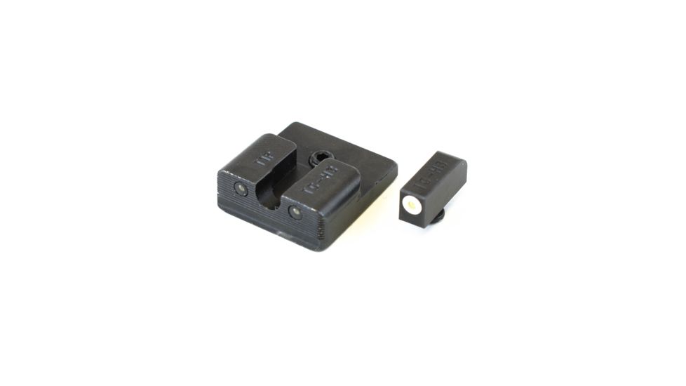 TruGlo Tritium Pro Handgun Sight Set for Taurus Millennium G2, Slim 709, 740, White Focus Lock Ring, TG-TG231T2W