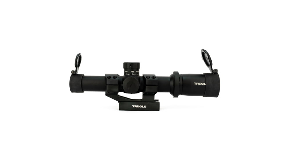 TruGlo Tru-Brite 1-6x24mm Rifle Scope, 30mm Tube, Illuminated Power Ring, Duplex Mil-Dot Reticle with Mount, Matte, TG-TG8516TL