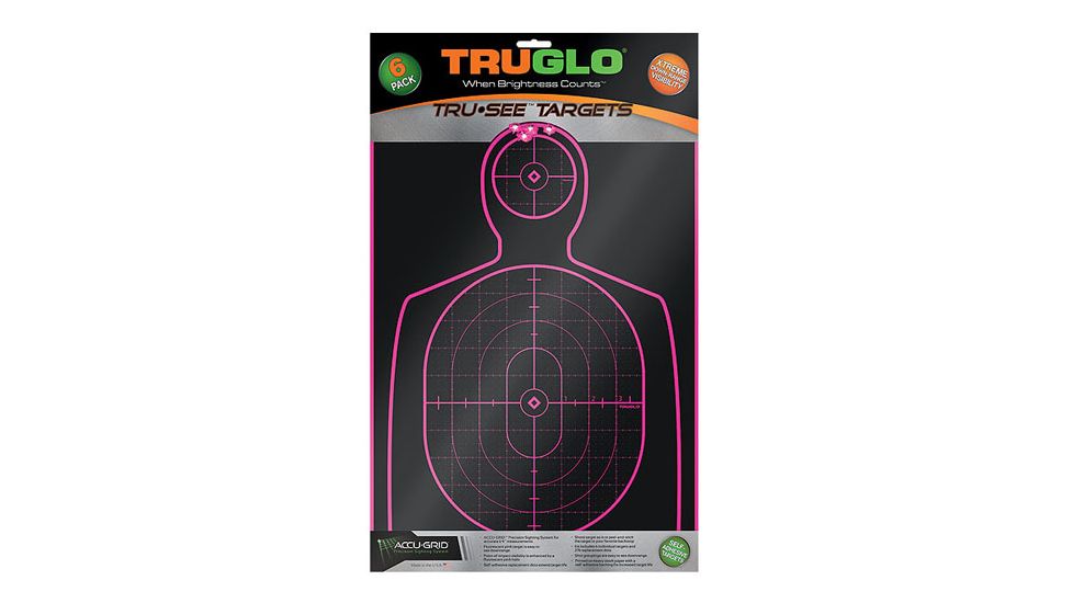 TruGlo TRU-SEE Splatter Target Handgun, 12x18, Pink, 6 Pack, TG-TG13P6