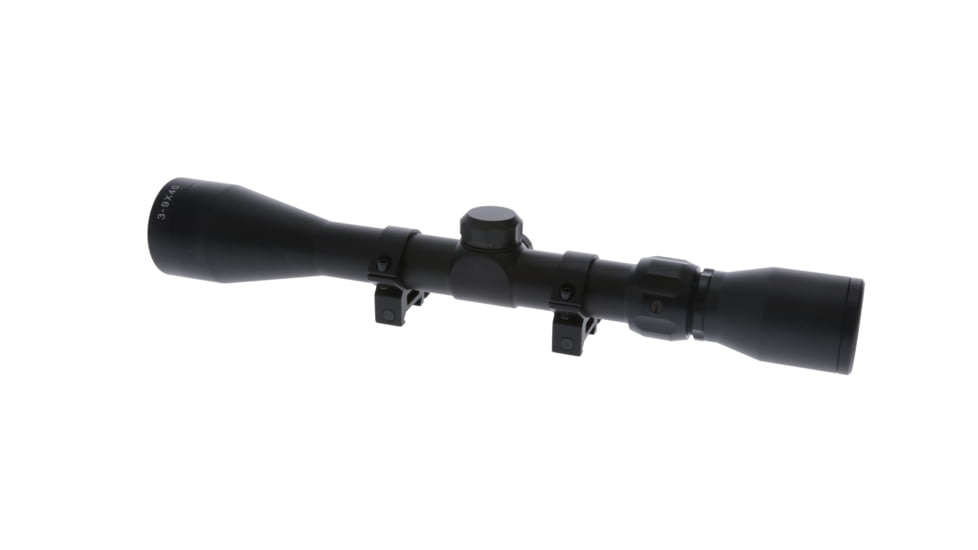 TruGlo TruShot 3-9x40mm Rifle Scope, Duplex Reticle, Matte, Weaver Style Rings, TG-TG853940B
