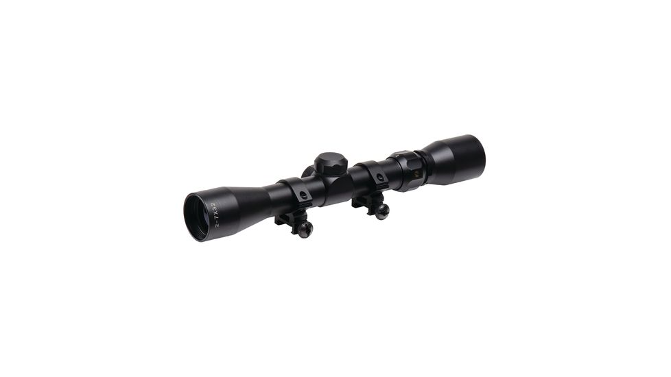 TruGlo Trushot Rifle Scope 2-7x32mm Duplex Reticle Matte Black Finish Includes Rings, TG-TG852732B