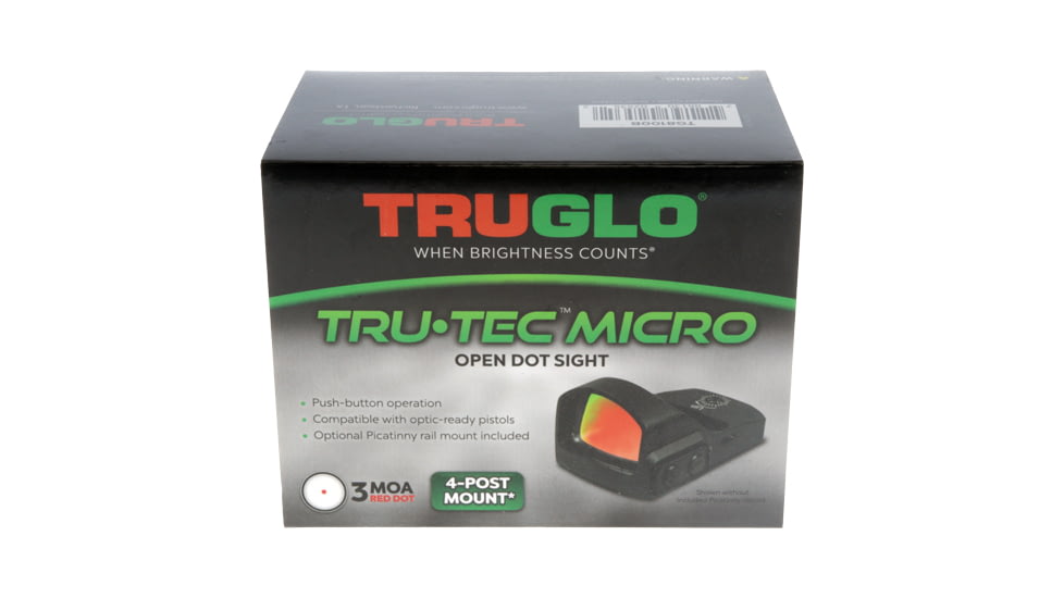USED TruGlo Universal Shotgun Rib Mount W/tru-tec Red Dot Sight, Black, 3 MOA, TG-TG8100B2, EDEMO1, Condition Parts Only/Salvage, Defective