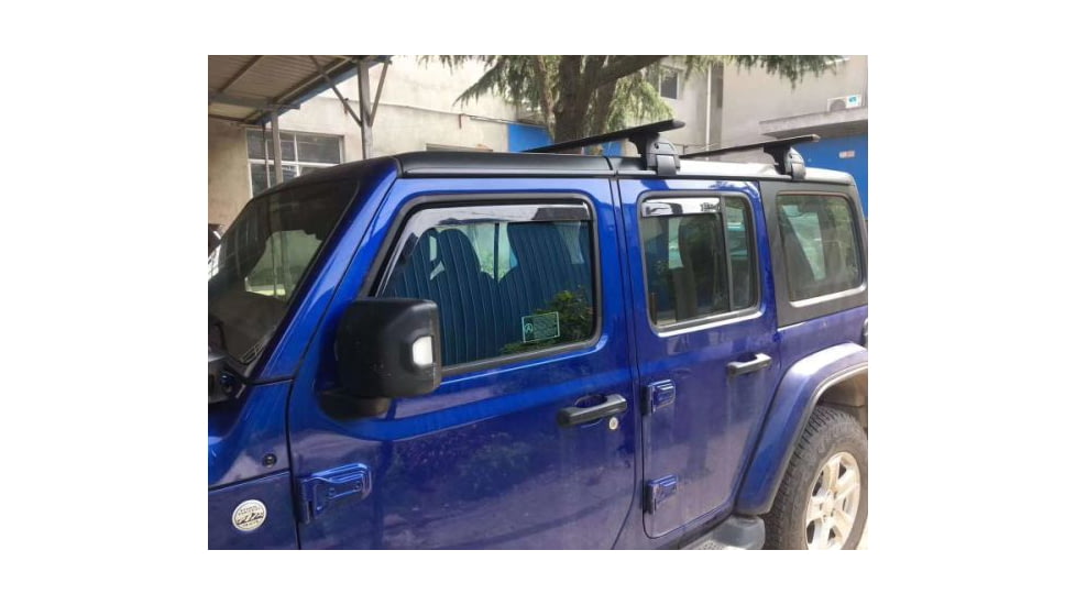 TRUSTMADE Aluminum Roof Cross Bar Car Roof Rack for Jeep Wrangler, Black, OR02RR02-JW