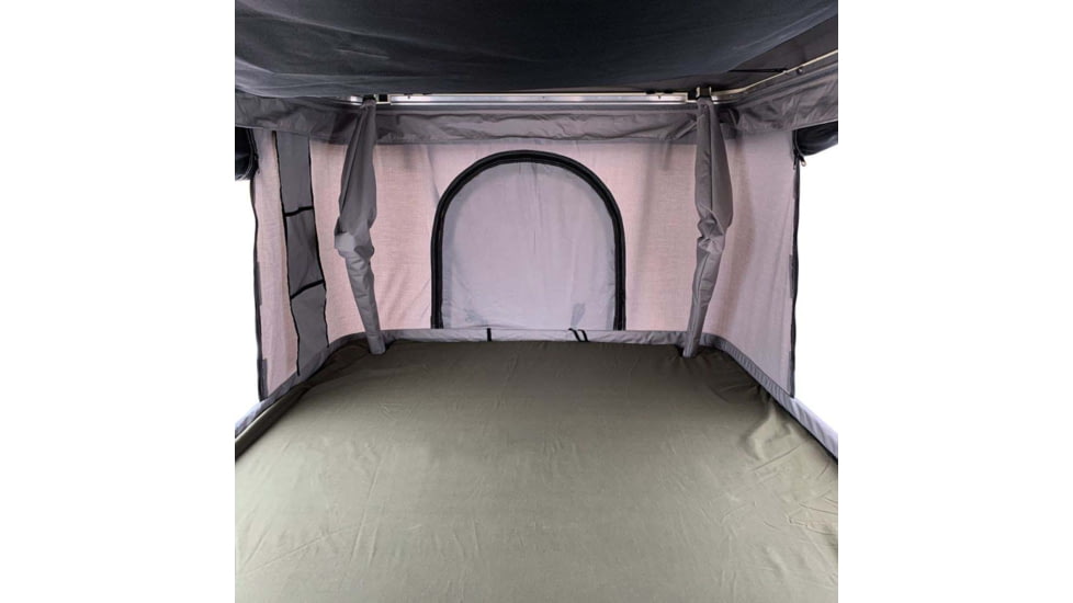 TRUSTMADE Hardshell Rooftop Tent, Black/Beige, 82.7x49x35.4in, OR02RT01-BlackBeige
