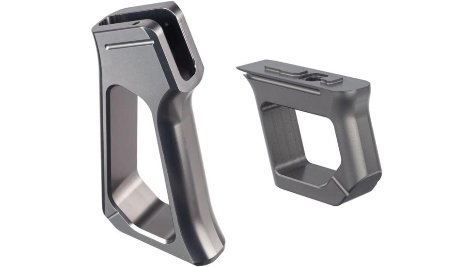 TRYBE Aggressive AR Grip &amp; Matching Handstop, Gun Metal