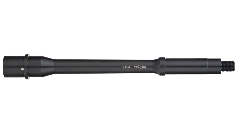 TRYBE Defense 10.5 in GOVT/SOCOM Profile AR-15 Pistol Barrel, 9mm, 1/2X28 Threads, Nitride, Black, BARPIST1059MM
