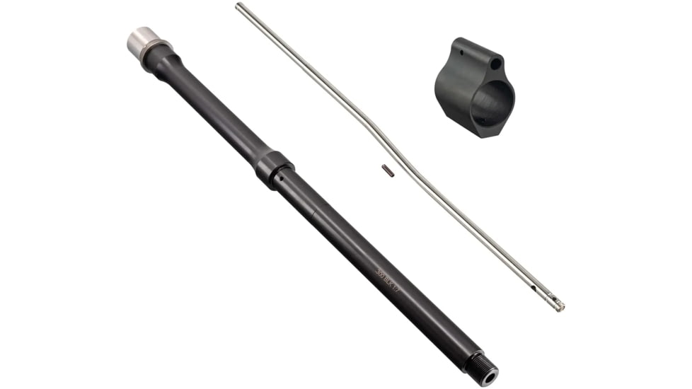 TRYBE Defense 16.25 in Heavy Profile AR-15 Rifle Barrel, .750 in Gas Block, Carbine Gas Tube, .300 Blackout