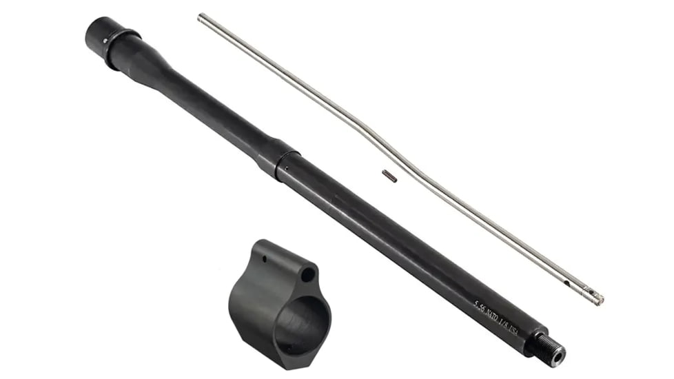 TRYBE Defense 16 in Medium Profile AR-15 Rifle Barrel, .750 in Gas Block, Carbine Gas Tube, 5.56 NATO