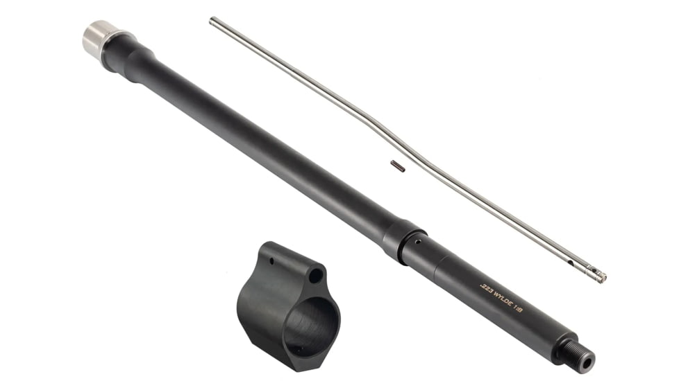 TRYBE Defense 18 in Medium Profile AR-15 Rifle Barrel, .750 in Gas Block, Rifle Gas Tube, .223 Wylde