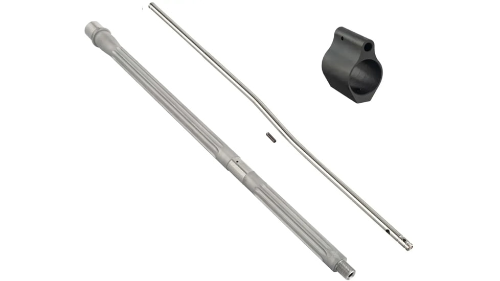 TRYBE Defense 20 in Stainless Steel Heavy Fluted AR-15 Rifle Barrel, .750 in Gas Block, Rifle Gas Tube, .223 Wylde