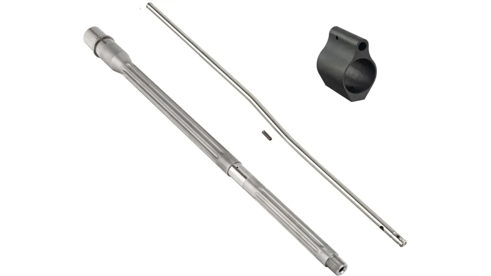 TRYBE Defense 20 in Stainless Steel Heavy Fluted LR308 Rifle Barrel, .750 in Gas Block, Rifle Gas Tube, 6.5mm Creedmoor