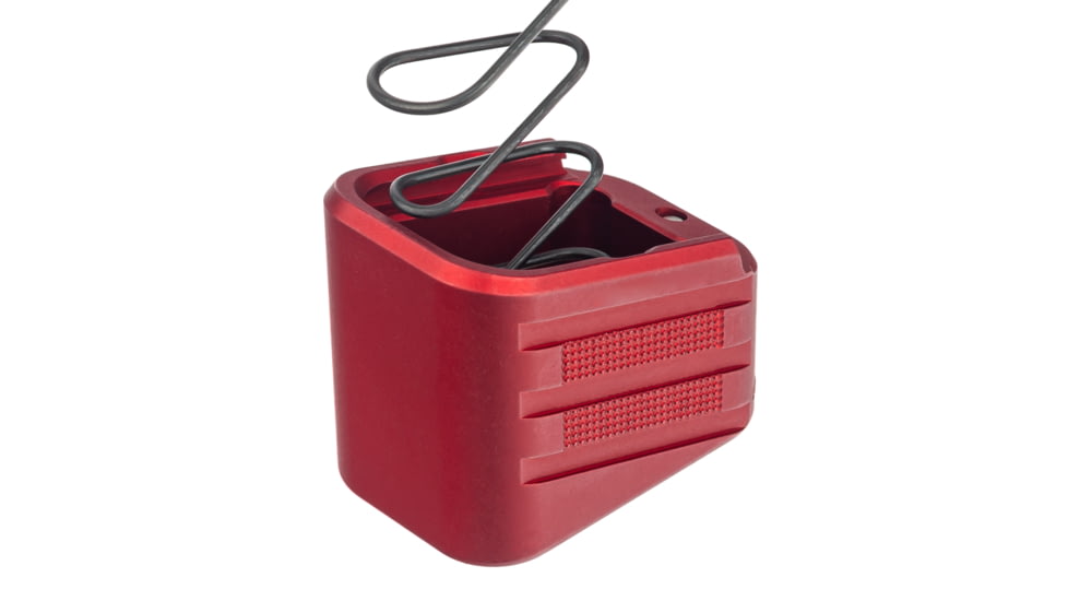 TRYBE Defense +4/5 Magazine Extension Base Pad for Glock 17 9mm/.40 S&amp;W, Red, MAGEXTGLK4/5-RD