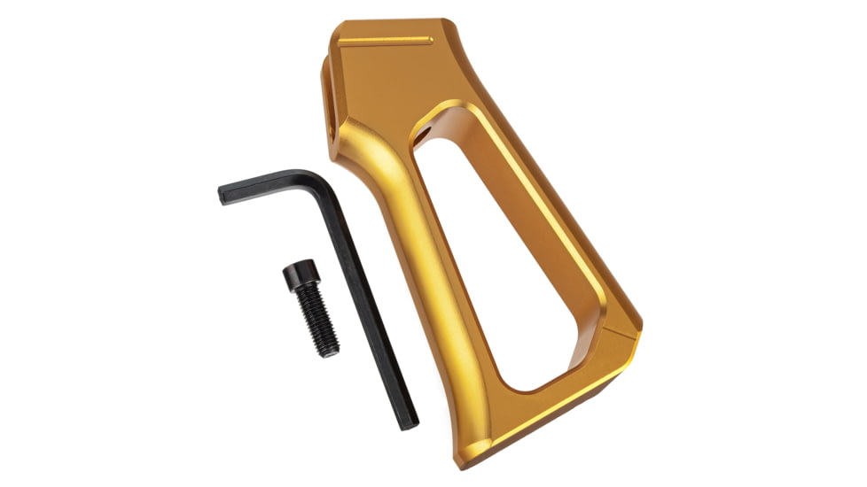 TRYBE Defense Aggressive AR Grip, Gold, ARGRIP2-GLD