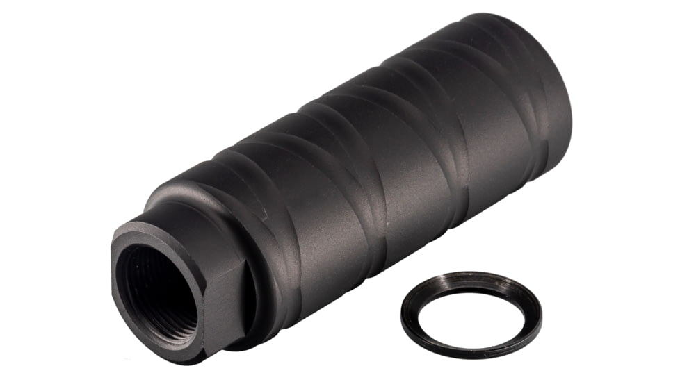 TRYBE Defense AR-15 .300 Blackout Flash Can Muzzle Device, 5/8x24, Spiral Flute, Black Anodized, SF300FC