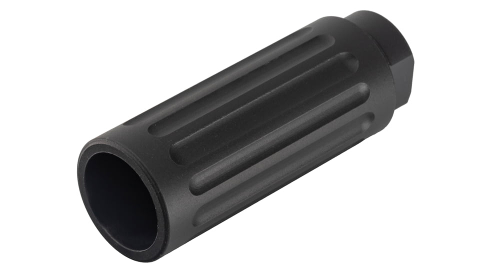 TRYBE Defense AR-15 5.56x45 NATO Flash Can Muzzle Device, 1/2x28, Full Flute, Black Anodized, FF556FC