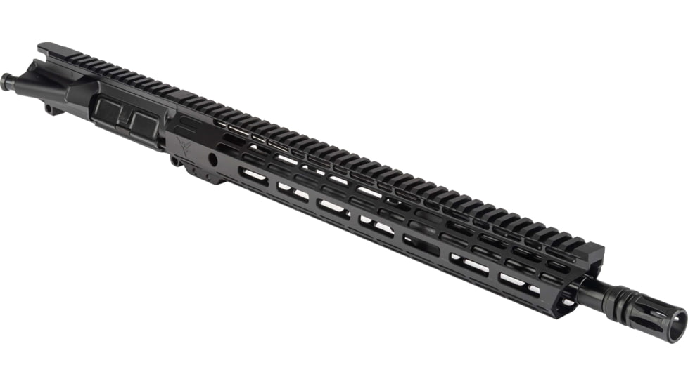 TRYBE Defense AR-15 5.56x45mm NATO 16in Complete Upper Receiver, Government, Mid Length, 1-7 Twist, 1/2x28, A2, Black, UPPER16556-MLG
