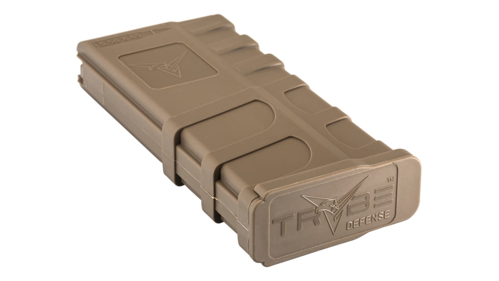 TRYBE Defense AR-15 Extended Grasp 10-Round Magazine, 5.56x45mm NATO, Polymer, Flat Dark Earth, 106568-FDE