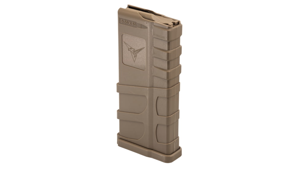 TRYBE Defense AR-15 Extended Grasp 10-Round Magazine, 5.56x45mm NATO, Polymer, Flat Dark Earth, 106568-FDE