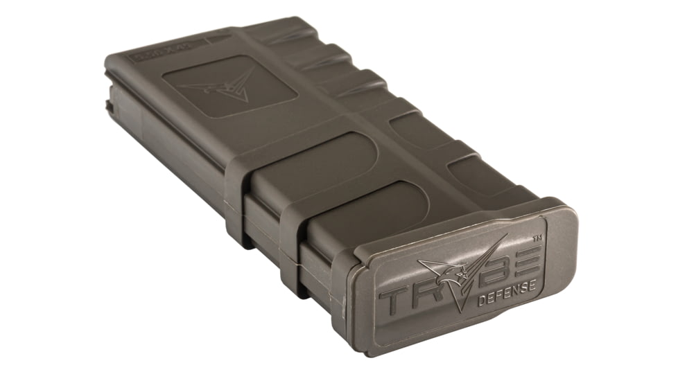 TRYBE Defense AR-15 Extended Grasp 10-Round Magazine, 5.56x45mm NATO, Polymer, Olive Drab Green, 106568-ODG