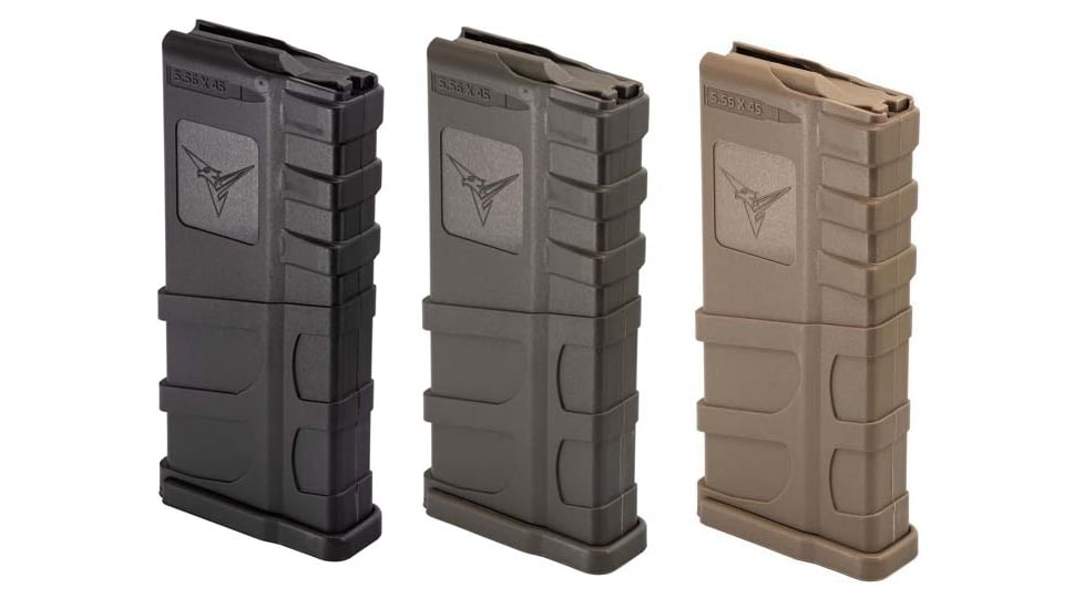 TRYBE Defense AR-15 Extended Grasp 10-Round Magazine, Black, Flat Dark Earth, Olive Drab Green