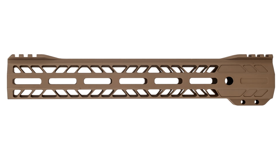 TRYBE Defense AR-15 M-LOK 12in Extra Lightweight Handguard w/ Cut-Away Rail, Flat Dark Earth, 12 Inch, HDG12CR-FDE