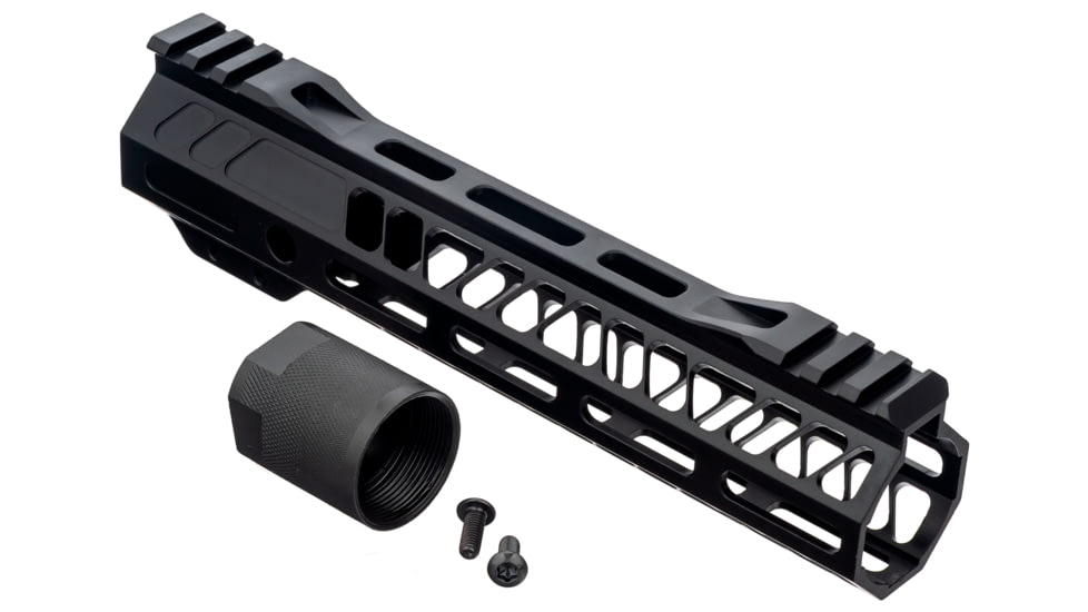 TRYBE Defense AR-15 M-LOK 9in Extra Lightweight Handguard w/ Cut Away Rail, Black, 9 Inch, HDG9CR-BL