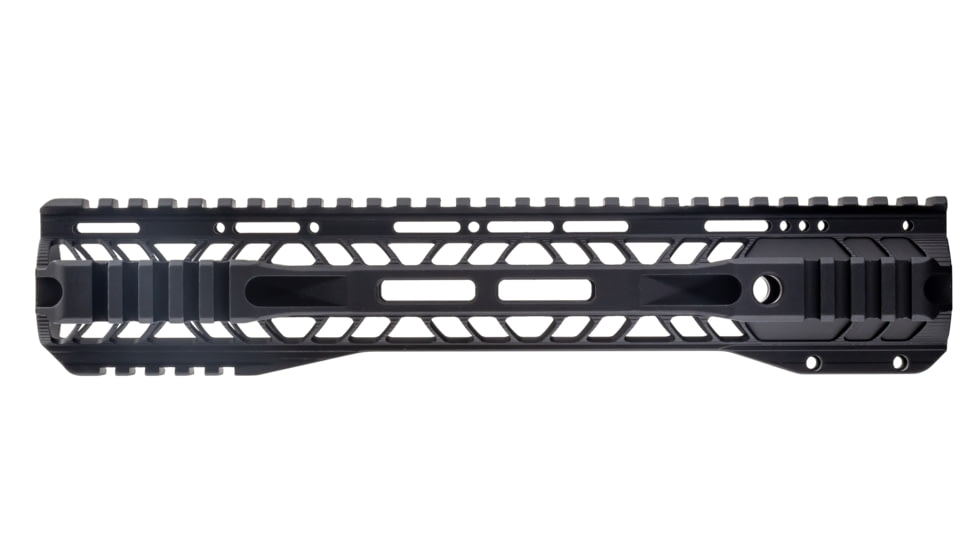 TRYBE Defense AR-15 M-LOK Lightweight Quad Handguard w/ Full Rail, 12in, Black, HDG12QFR-BL