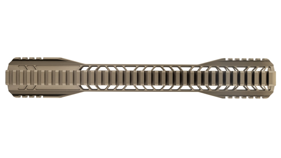 TRYBE Defense AR-15 M-LOK Lightweight Quad Handguard w/ Full Rail, 15in, Flat Dark Earth, HDG15QFR-FDE