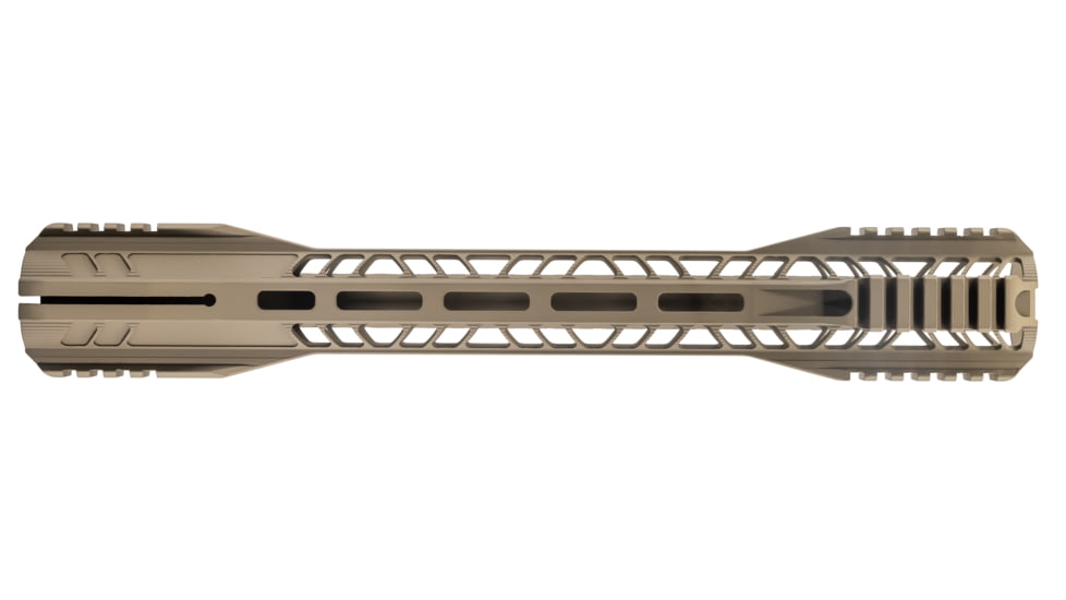 TRYBE Defense AR-15 M-LOK Lightweight Quad Handguard w/ Full Rail, 15in, Flat Dark Earth, HDG15QFR-FDE