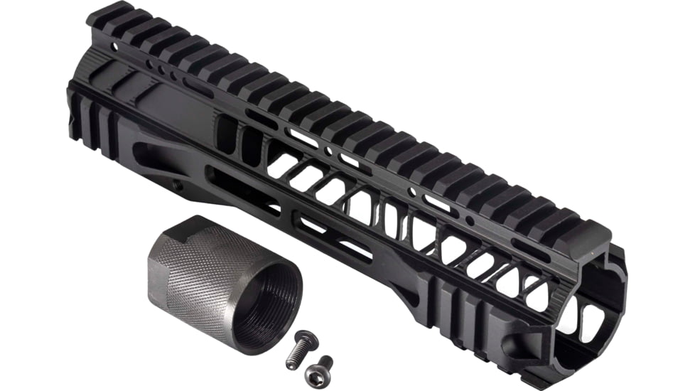 TRYBE Defense AR-15 M-LOK Lightweight Quad Handguard w/ Full Rail, 9in, Black, HDG9QFR-BL