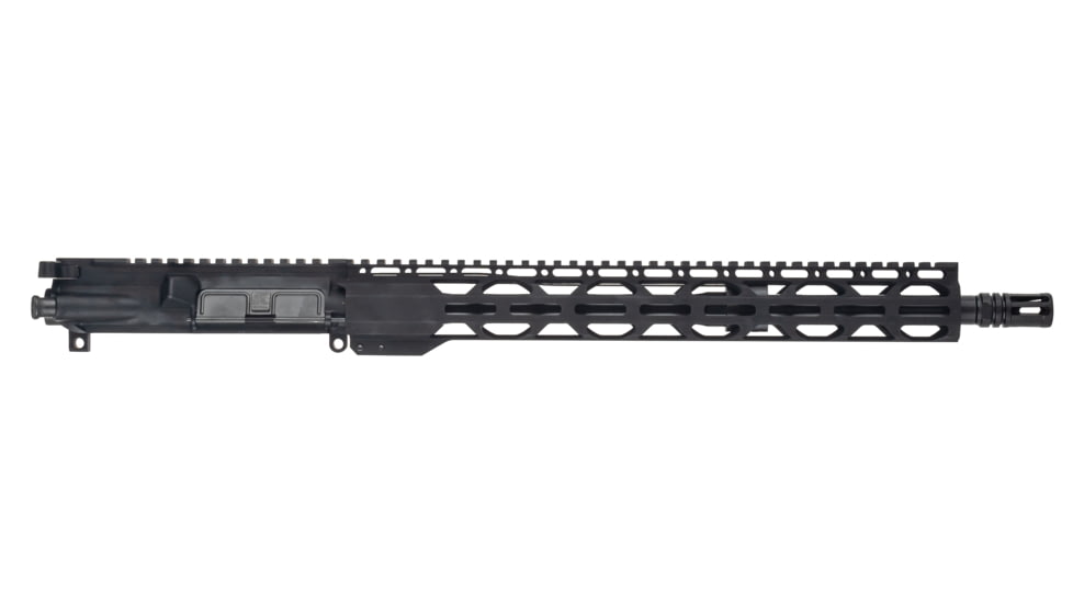 TRYBE Defense Complete Upper Receiver, AR-15, 5.56x45mm NATO, 16in 5R Barrel, 1-7 Twist, 15in M-LOK Rail, A2 Flash Hider, BCG and CH, Nitride Black, UPPER16556