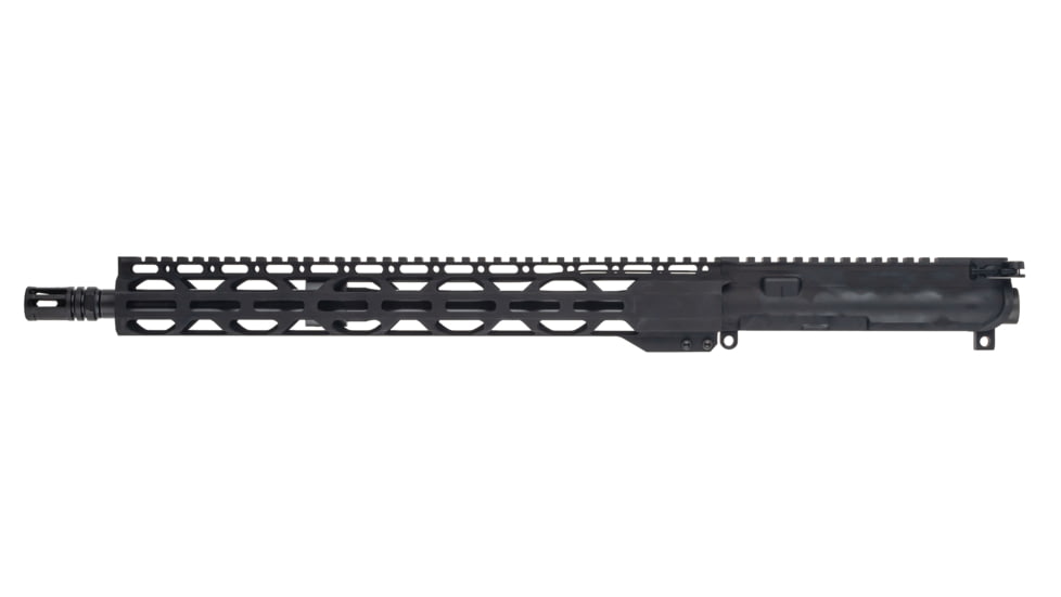 TRYBE Defense Complete Upper Receiver, AR-15, 5.56x45mm NATO, 16in 5R Barrel, 1-7 Twist, 15in M-LOK Rail, A2 Flash Hider, BCG and CH, Nitride Black, UPPER16556