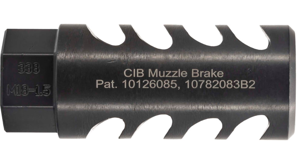 TRYBE Defense Cowl Induction Muzzle Brake, .338 Lapua, M18x1.5, Black, TRBCIB338M181.5