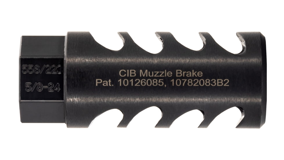 TRYBE Defense Cowl Induction Muzzle Brake, 5.56/.223 Remington, 5/8x24, Black, TRBCIB55658x24