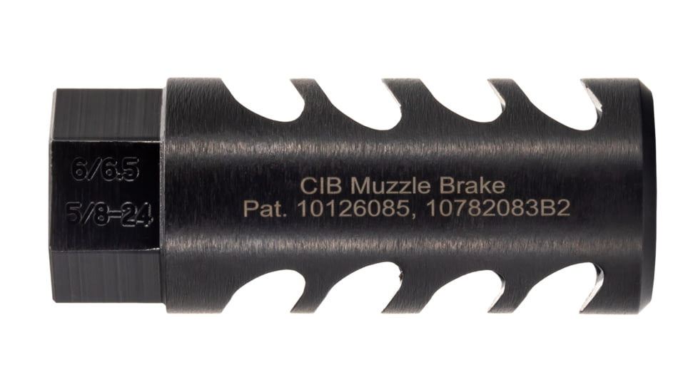 TRYBE Defense Cowl Induction Muzzle Brake, 6mm/6.5mm Creedmoor, 5/8x24, Black, TRBCIB6.58x24