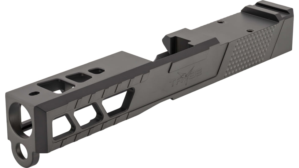 TRYBE Defense Glock 19 9mm Pistol Slide - Version 2, Gen 3, RMR Cut, Sniper Gray, No Base Plate Included, SLDG19G3RMRV2-SG