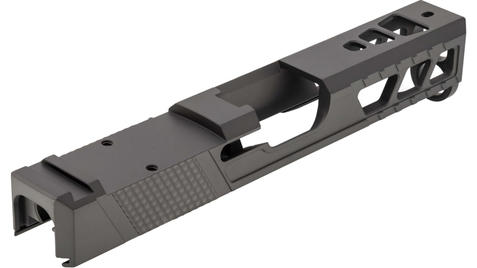 TRYBE Defense Glock 19 9mm Pistol Slide - Version 2, Gen 4, RMR Cut, Sniper Gray, No Base Plate Included, SLDG19G4RMRV2-SG