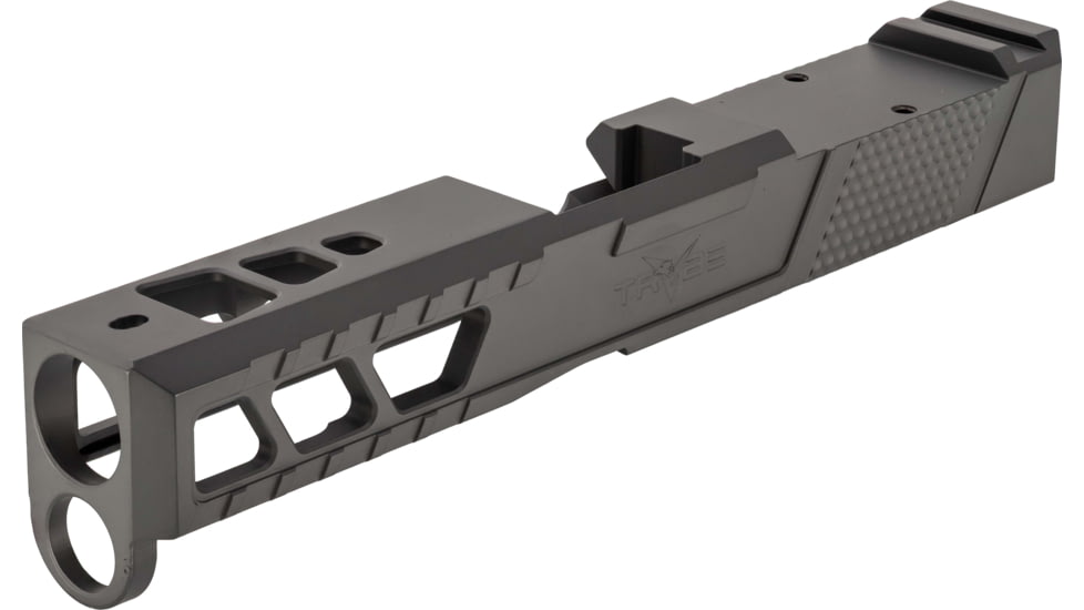 TRYBE Defense Glock 19 9mm Pistol Slide - Version 2, Gen 4, RMR Cut, Sniper Gray, No Base Plate Included, SLDG19G4RMRV2-SG