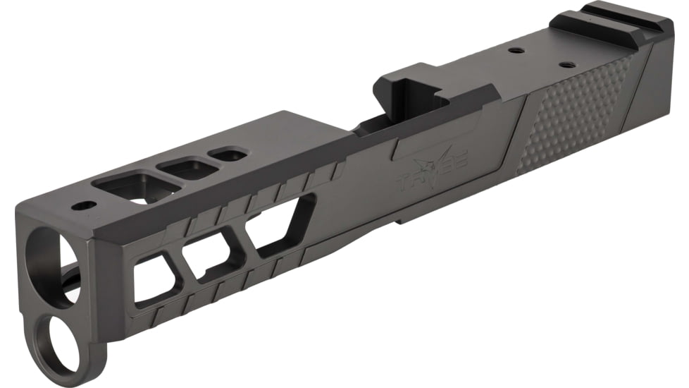 TRYBE Defense Glock 19 9mm Pistol Slide - Version 2, Gen 5, Viper Cut, Sniper Gray, No Base Plate Included, SLDG19G5VPRV2-SG