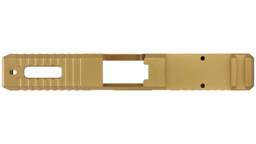 TRYBE Defense Glock 19 Pistol Slide - Version 1, Gen 5, RMR Cut, Gold, SLDG19G5RMR-GLD