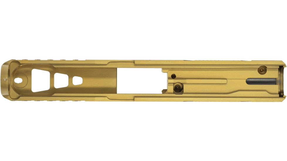 TRYBE Defense Glock 19 Pistol Slide - Version 2, Gen 5, RMR Cut, Gold, SLDG19G5RMRV2-GLD