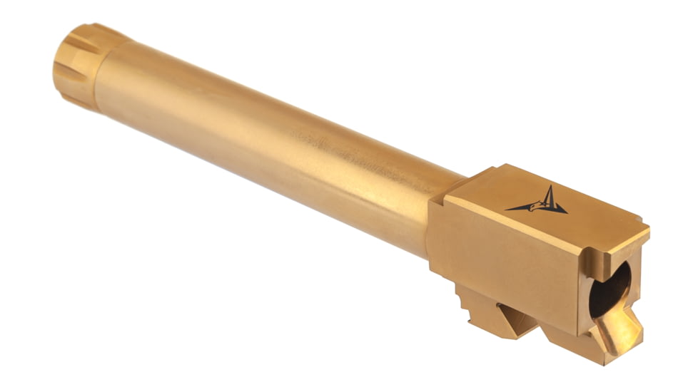 TRYBE Defense GLOCK 22/31 9mm Threaded Conversion Pistol Barrel, 1/2 x 28, 416R Stainless Steel, Gold TIN, TPBCONVG22-31-TIN
