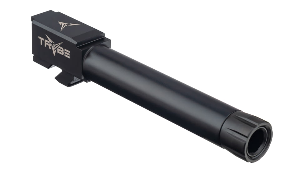 TRYBE Defense GLOCK 23/32 9mm Threaded Conversion Pistol Barrel, 1/2 x 28, 416R Stainless Steel, Black Nitride, TPBCONVG23-32-BN