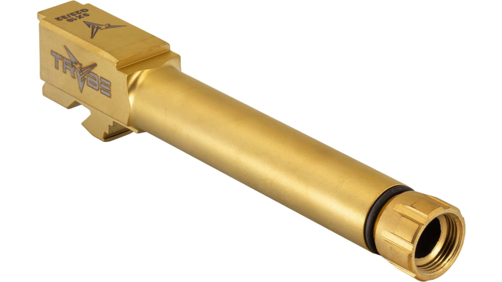 TRYBE Defense Glock 23/32 9mm Threaded Conversion Pistol Barrel, 3.25 inch, 1-10 Twist, Gold TiN, Version 2, TPBCONVG23-32-TIN-V2