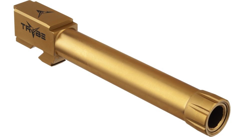 TRYBE Defense Grade Threaded Pistol Barrel, 9/16 x 24 Thread, Glock 22 .40 S&amp;W, Gold TIN, TPBG2240-TIN
