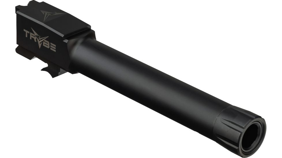 TRYBE Defense Grade Threaded Pistol Barrel, S&amp;W M&amp;P 9mm 4.25in 2.0, 1/2 x 28 Thread, Black Nitride, TPBSWMP425-BN