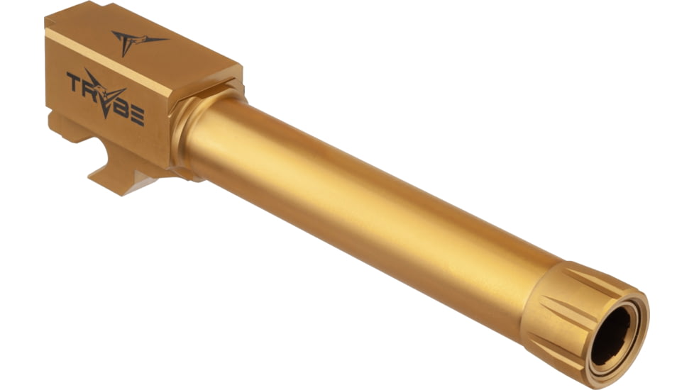 TRYBE Defense Grade Threaded Pistol Barrel, Sig Sauer P320, 1/2 x 28 Thread, Gold TIN, TPBSIG320-TIN