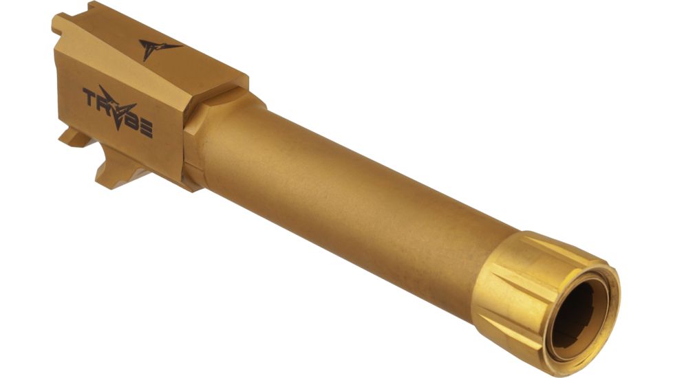 TRYBE Defense Grade Threaded Pistol Barrel,Sig Sauer P365, 1/2 x 28 Thread, Gold TIN, TPBSIG365-TIN